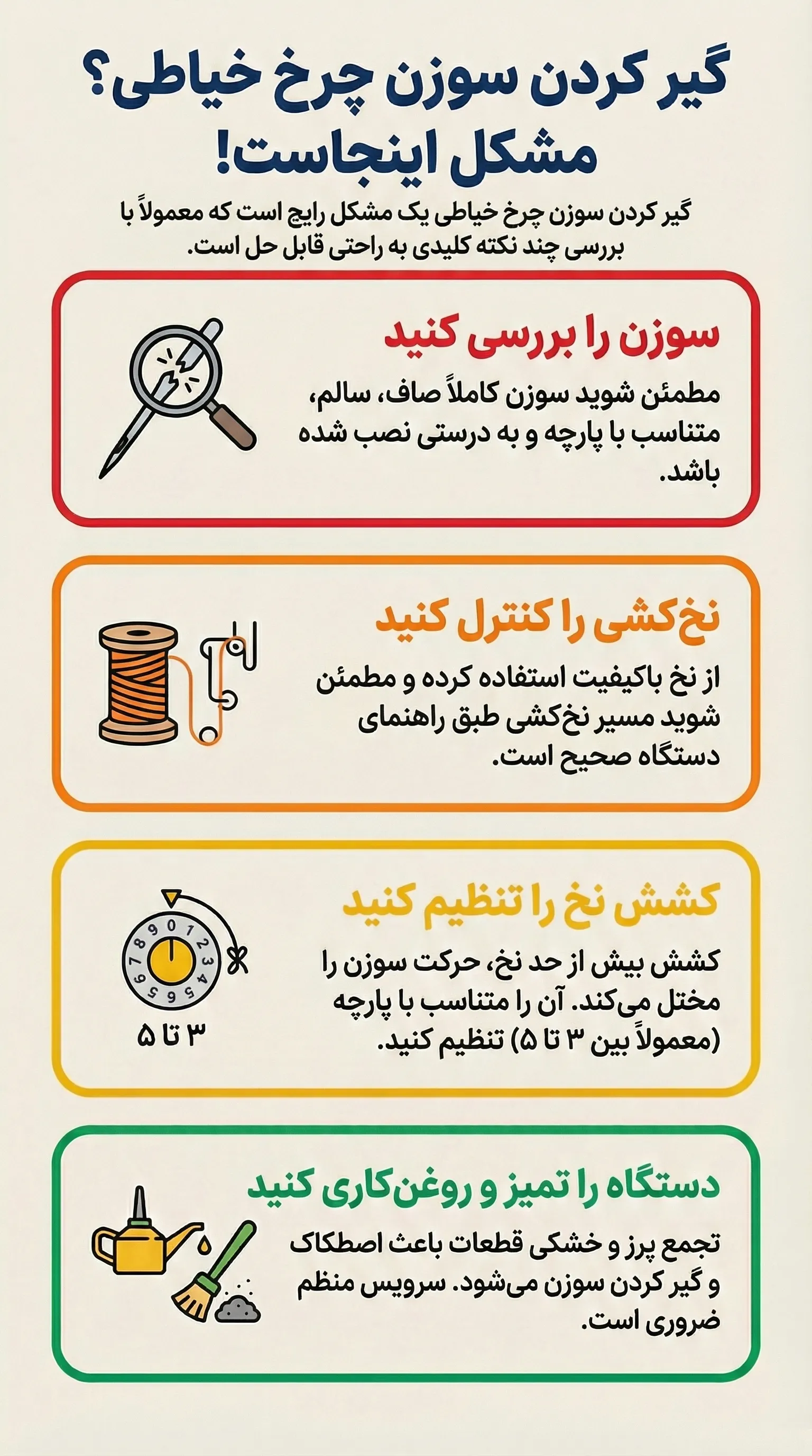 گیر کردن سوزن ژانومه