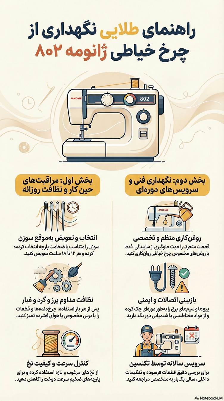 چرخ خیاطی ژانومه 802