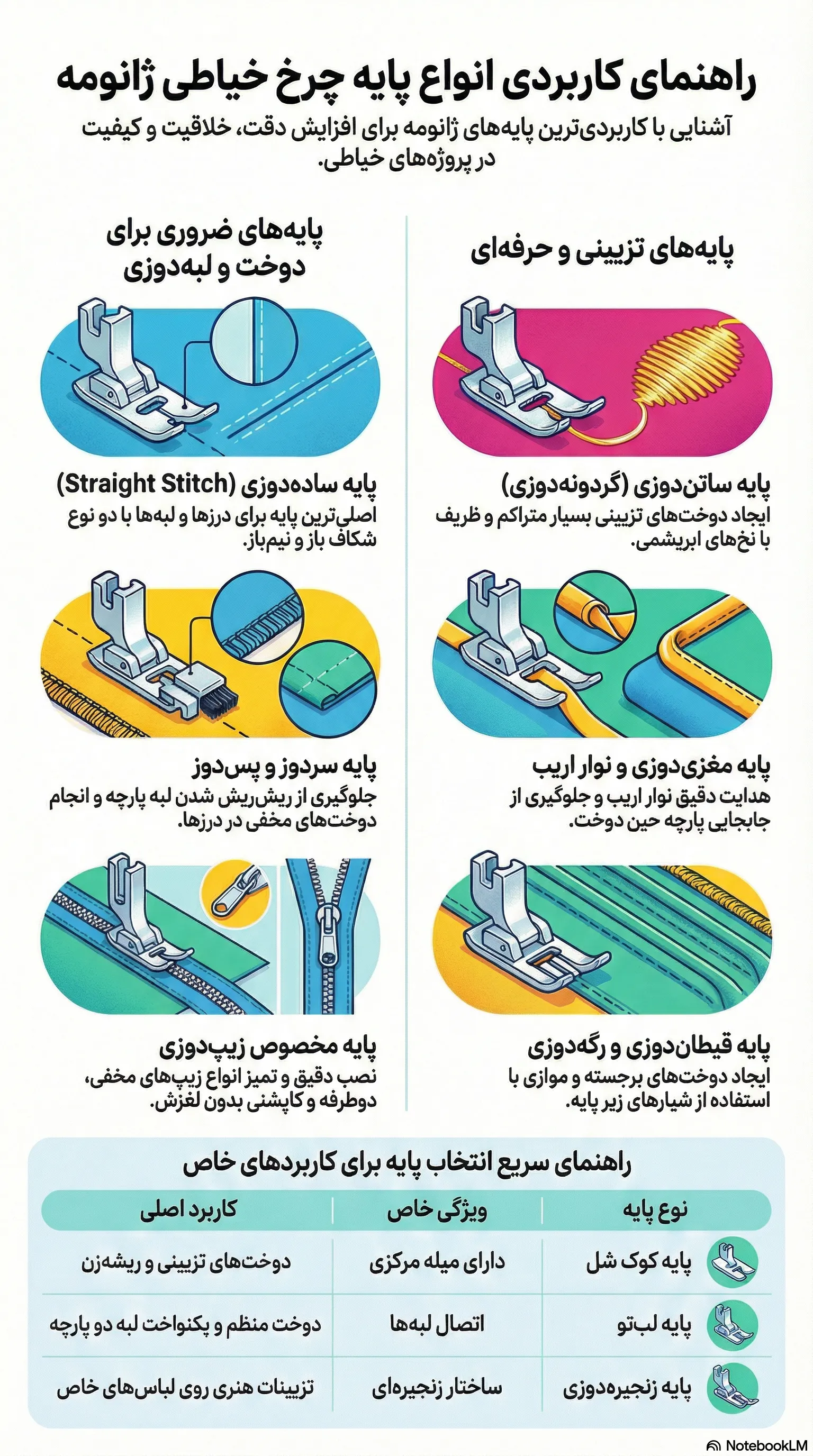 پایه چرخ خیاطی ژانومه