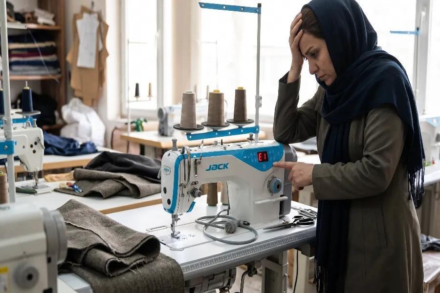 عیب یابی خطای E1 چرخ خیاطی جک