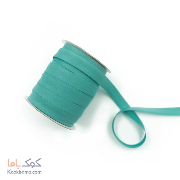 نوار اریب کتان 91 متر سبزآبی کد c06