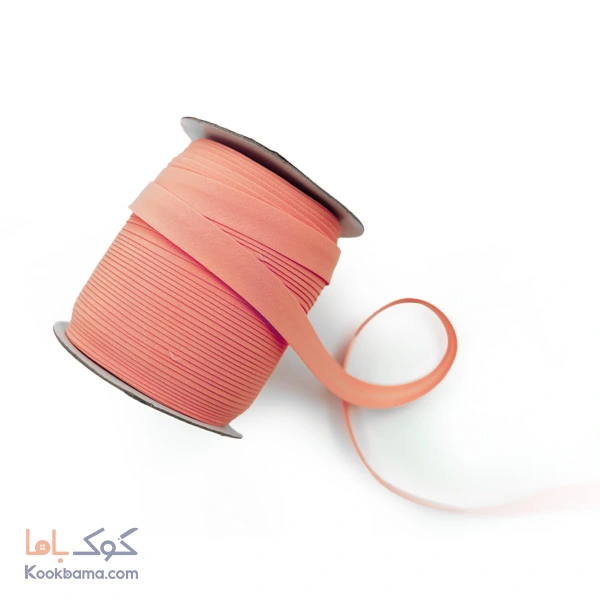 نوار اریب کتان 91 متری گلبهی تیره کد c12