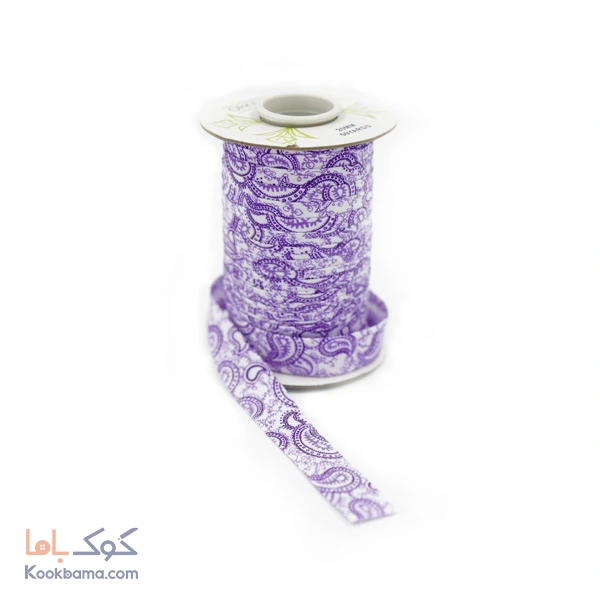 نوار اریب کتان طرحدار 45 متر کد pc01