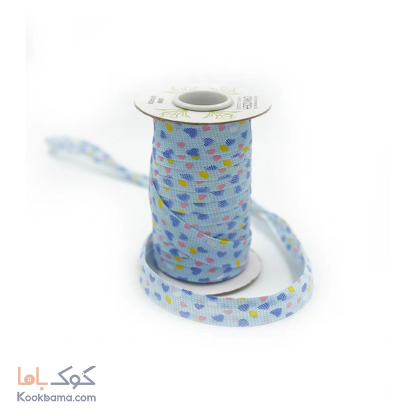 نوار اریب کتان طرحدار 45 متر کد pc03