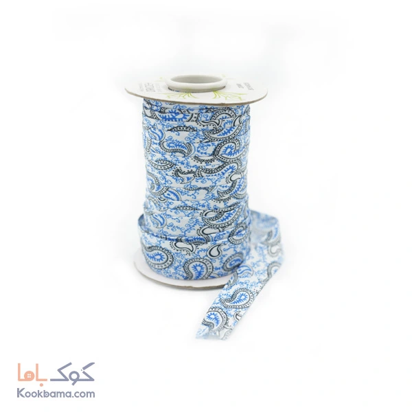 نوار اریب کتان طرحدار45 متر کد pc07