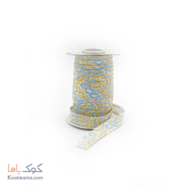 نوار اریب کتان طرحدار 45 متر کد pc13