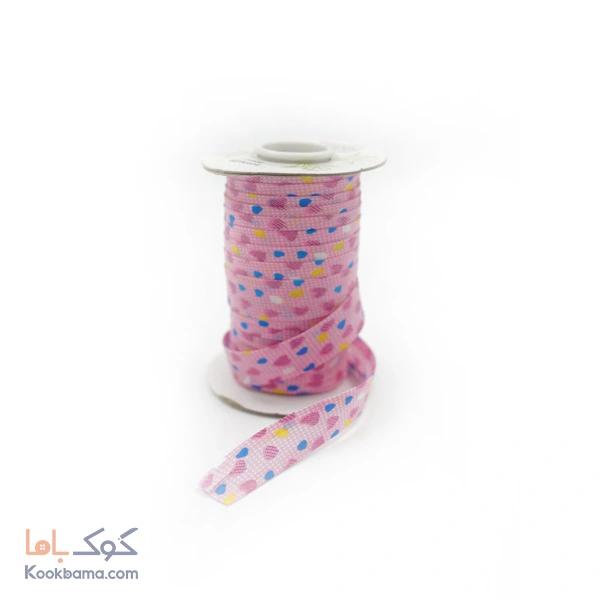 نوار اریب کتان طرحدار45 متر کد pc14