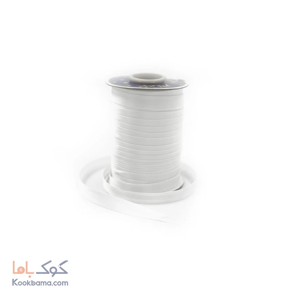 نوار اریب ساتن 91 متر سفید کد s01