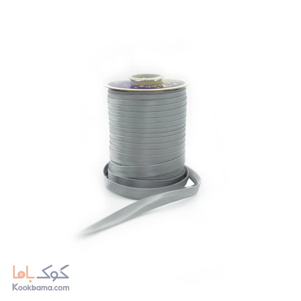 نوار اریب ساتن 91 متر طوسی روشن کد s02