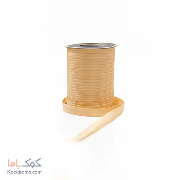 نوار اریب ساتن 91 متر کرم تیره کد s08