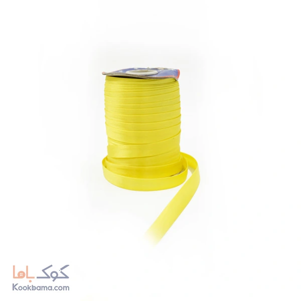 نوار اریب ساتن 91 متر زرد روشن کد s11