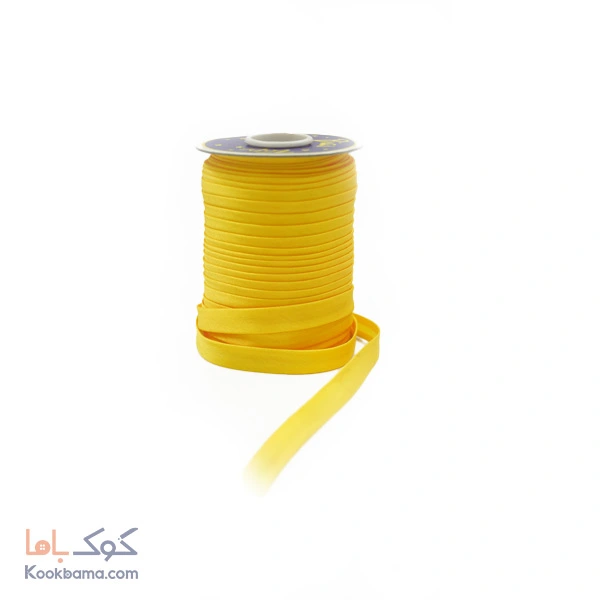 نوار اریب ساتن 91 متر زرد تیره کد s12