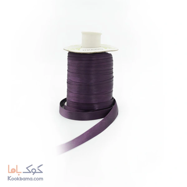 نوار اریب ساتن 91 متر بنفش تیره کد s19