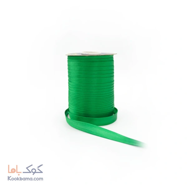 نوار اریب ساتن 91 متر سبز کد s20