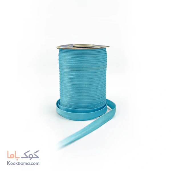 نوار اریب ساتن 91 متر آبی کد s23