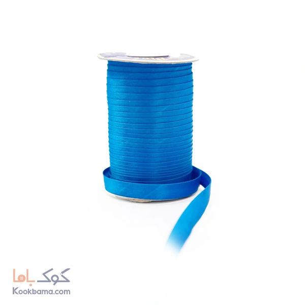 نوار اریب ساتن 91 متر آبی درباری کد s30