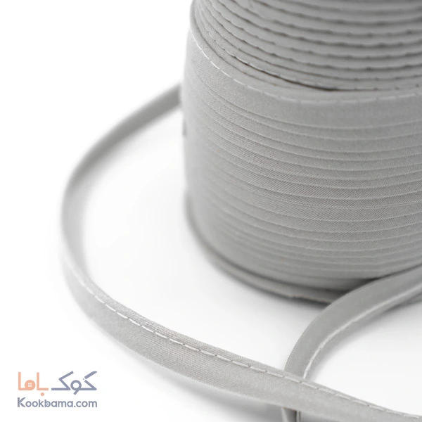 نوار مغزی کتان 65 متر طوسی کد mc03