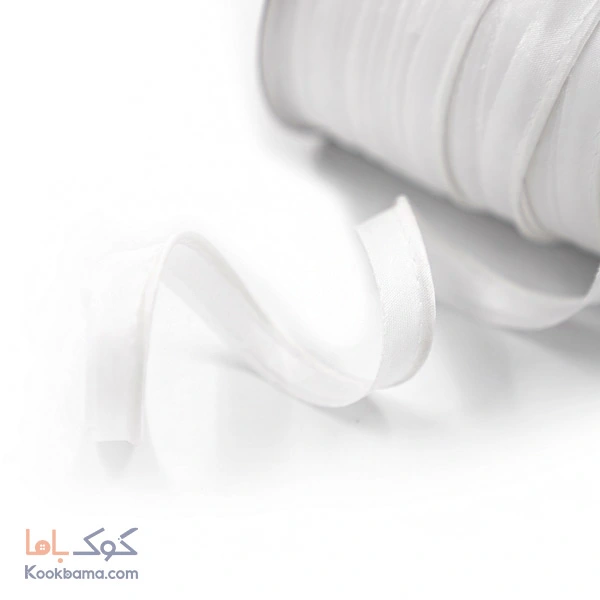 نوار مغزی ساتن 65 متر سفید کد ms01