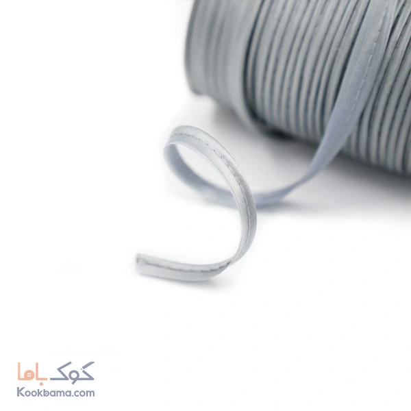 نوار مغزی ساتن 65 متر طوسی کد ms03