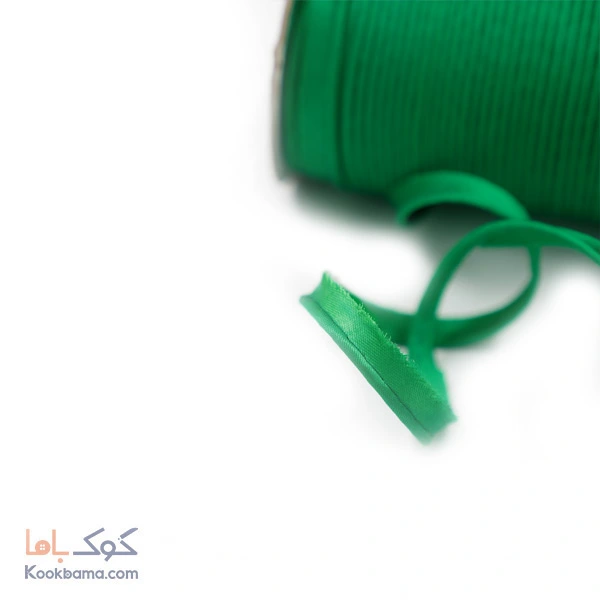 نوار مغزی ساتن 65 متر سبز کد ms06