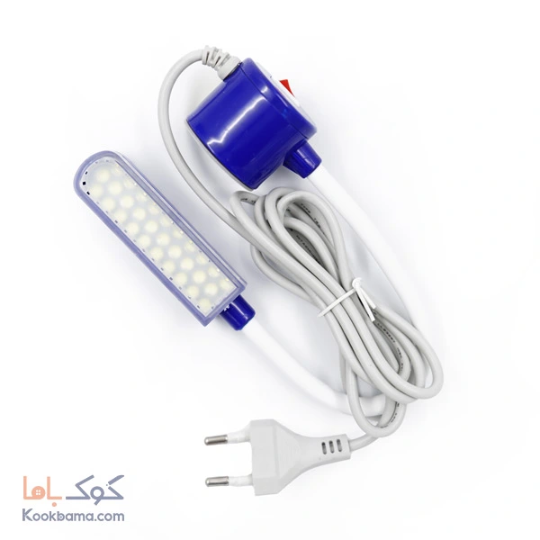 چراغ چرخ خیاطی 30 ردیفه LED آهن ربایی فنردار