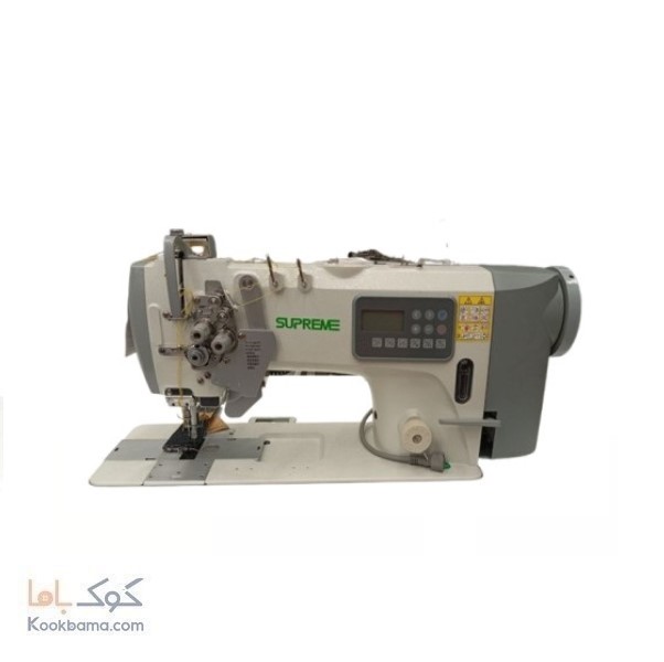 چرخ خیاطی دو سوزن دو ماکو استپ دار سوپرمی مدل SP-845D