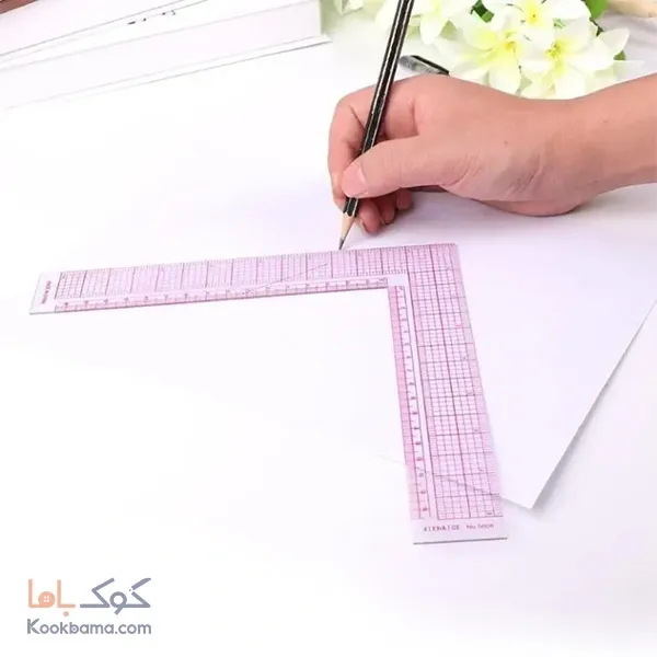 خط کش خیاطی ژله ای مدل گونیا 16 سانت