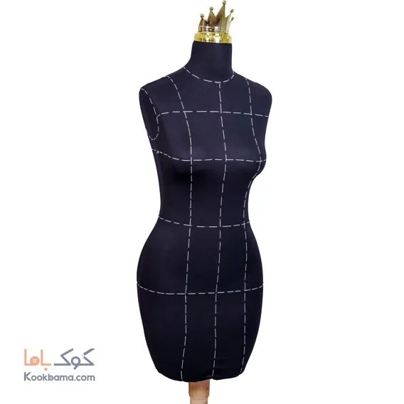 مانکن نیم تنه سوزن خور و اتو خور سایز 34مشکی خط دار 