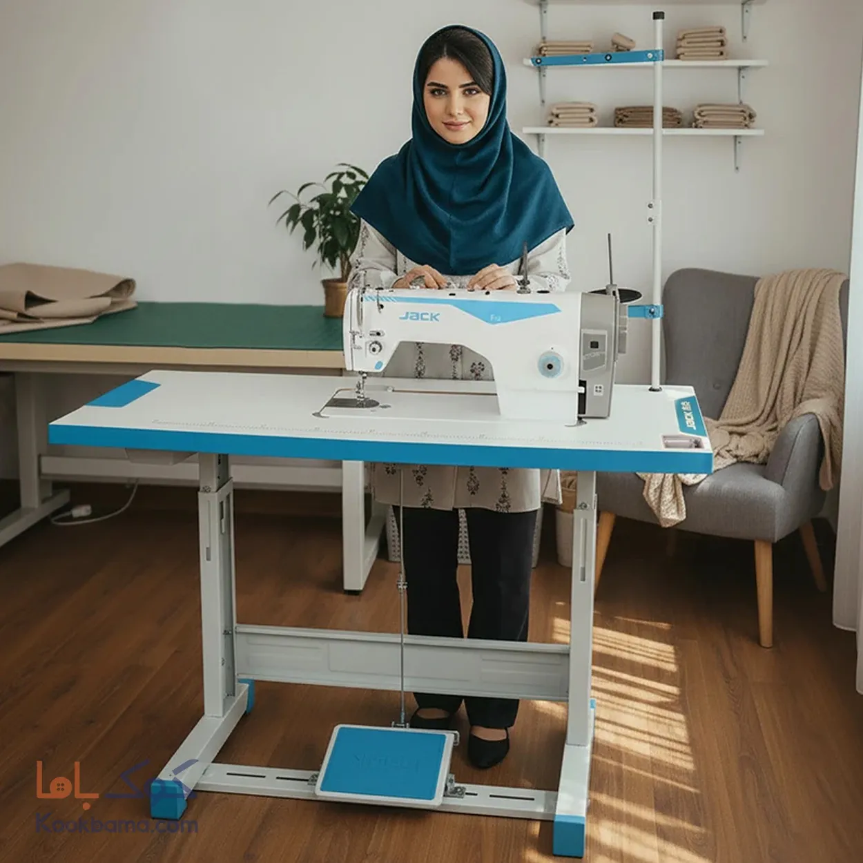 چرخ خیاطی راسته دوز جک f12 (اف12) + اقساط 4مرحله 3