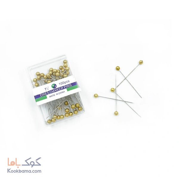 سوزن ته مرواریدی dressmakers pins طلایی  درجه 1