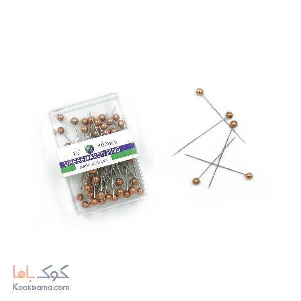  سوزن ته مرواریدی dressmakers pins مسی درجه 1
